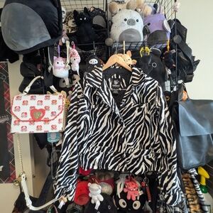 Y2K Zebra Print Dollhouse Coat